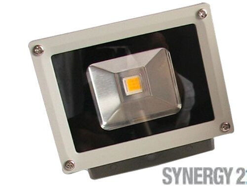 Synergy 21 LED Spot Outdoor Baustrahler 10W graues Gehäuse - gelb V2