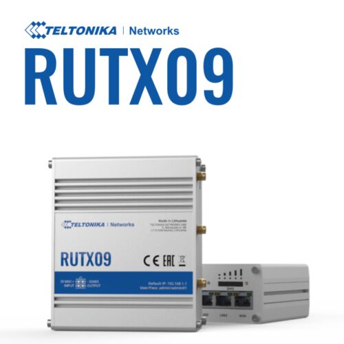Teltonika · Router · RUTX09 · Industrial LTE Modem Router Cat6 "ONLY LAN" 300Mbps Down/42Mbps UP