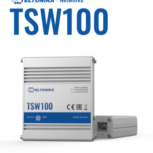 Teltonika · Switch · TSW100 · 5 Port Gigabit Industrial unmanaged POE Switch
