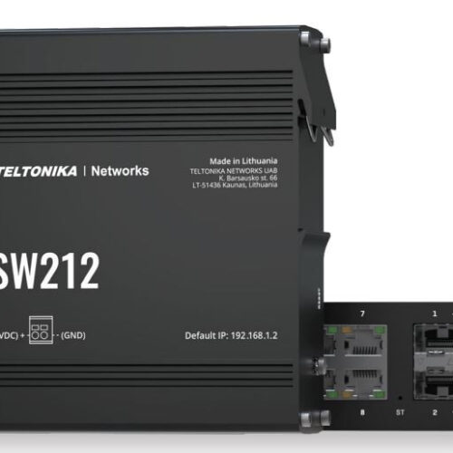 Teltonika · Switch · TSW212 · 8 Port Gigabit Industrial managed Switch
