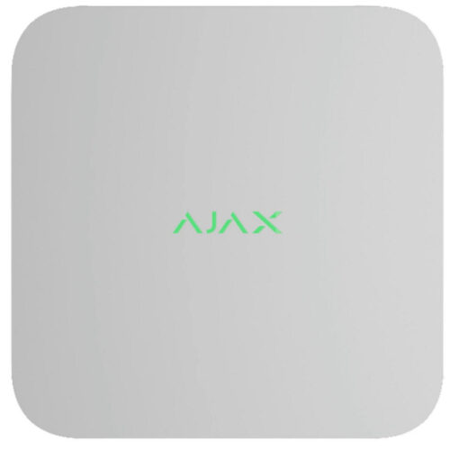 AJAX | 8 Kanal NVR IP Rekorder | 4K | Alarmverifizierung | Bewegungserkennung | H.265 | ONVIF | Weiß