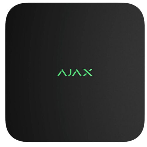 AJAX | 8 Kanal NVR IP Rekorder | 4K | Alarmverifizierung | Bewegungserkennung | H.265 | ONVIF | Schwarz