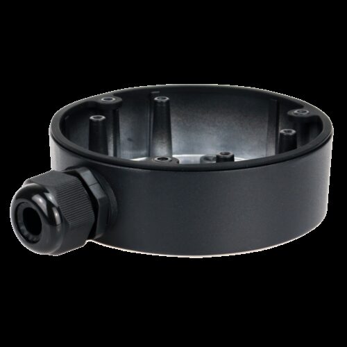 Anschlussbox - Für Dome-Kameras - Geeignet für den Außenbereich - Decken- oder Wandinstallation - Farbe schwarz - Kabelstift