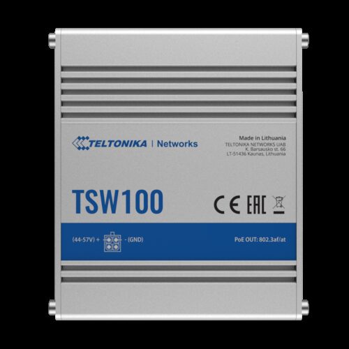 Industrie Teltonika PoE-Switch Nicht verwaltbar - 5 Ethernet Anschlüsse RJ45 Gigabit - 4 Ethernet PoE+ Anschlüsse 802.3af/at - B