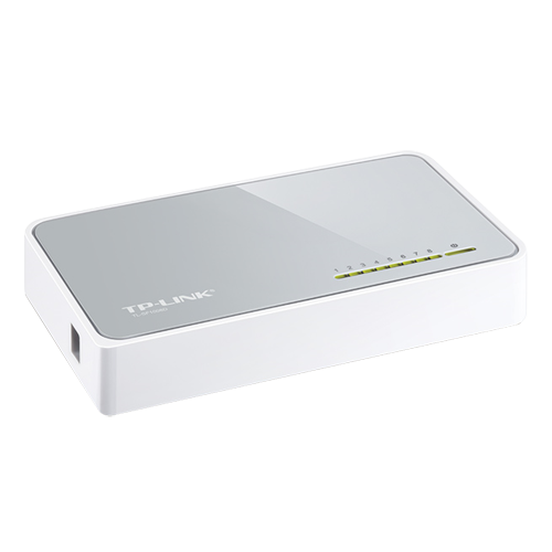 TP-LINK - Switch für Desktop - 8 Ports RJ45 - Geschwindigkeit 10/100 Mbps - Plug and Play - Energiesparende Technologie