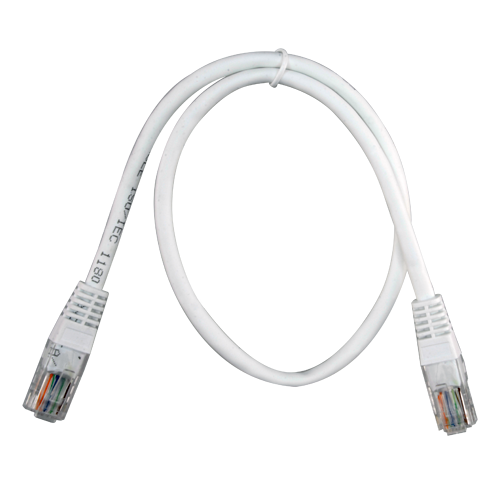 UTP Kabel - Ethernet - Verbinder RJ45 - Kategorie 5E - 0.5 m - Weiße Farbe