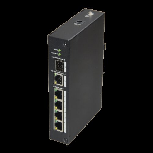 X-Security - Desktop-Switch - 4 Ports RJ45 + 1 Gigabit Combo Port - Geschwindigkeit 10/100 Mbps - Plug &amp Play - Energiesparen