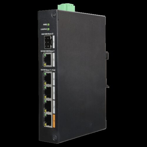 Switch PoE X-Security - 4 PoE-Anschlüsse +1 SFP +1 Gigabit Uplink - Geschwindigkeit 10/100/1000 Mbps - 60W Port 1 / 30W Port 2-4