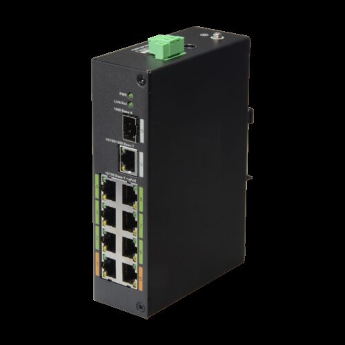 Switch ePoE X-Security - 8 PoE-Ports + 1 Uplink RJ45 + 1 SFP - Geschwindigkeit 10/100 Mbps - Leistung 60 W pro Port - Maximale G