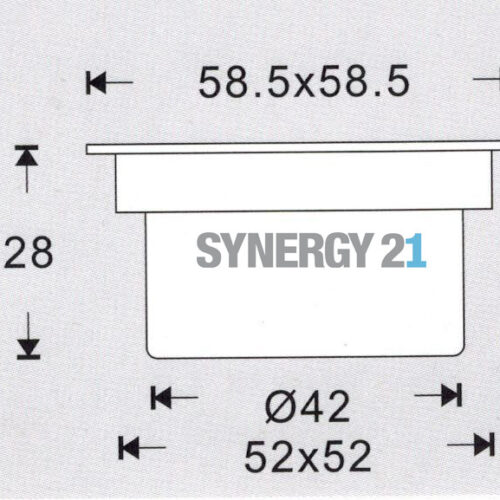 Synergy 21 Bodeneinbaustrahler ARGOS quadratisch in-G IP67 ww