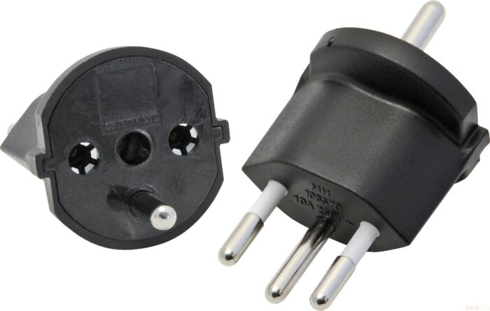 Fix-Adapter D Schuko / CH 3-polig