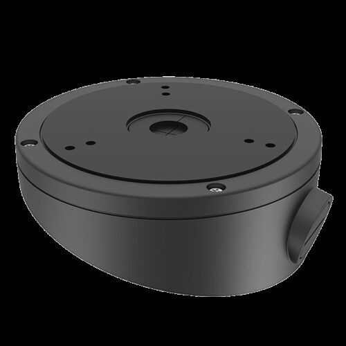 Anschlussbox - Für Dome-Kameras - Geeignet für den Außenbereich - Montage auf Schrägdach - Farbe schwarz - Kabelstift