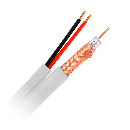 Kombiniertes Kabel - RG59 + Stromversorgung - Rolle von 100 Metern - Gehäuse