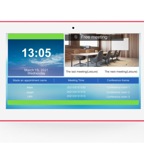 ALLNET Meetingraum RGB LED Tablet 15 Zoll RK3399 weiß Android 10 und NFC/RFID