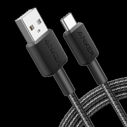 Anker - Kabel USB2.0  - USB-A auf USB-C - Schnellladung bis zu 15W - Nylon geflechtenes Kabel - Länge 1.8m | Farbe schwarz