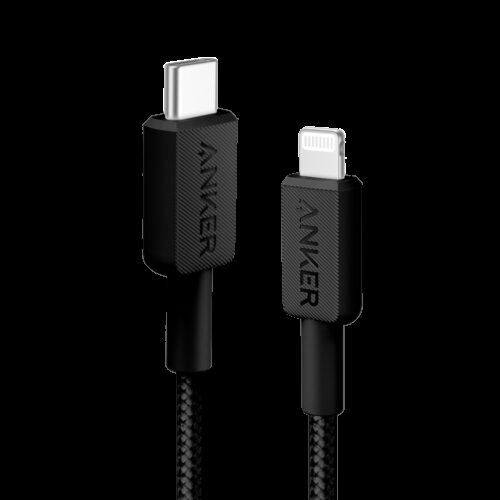 Anker - Kabel USB2.0  - Schnelles Aufladen - USB-C zu Lightning - Nylon geflechtenes Kabel - Länge 0.9m | Farbe schwarz