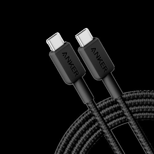 Anker - Kabel USB2.0  - Schnelles Aufladen 100W - USB-C auf USB-C - Nylon geflechtenes Kabel - Länge 1.8m | Farbe schwarz