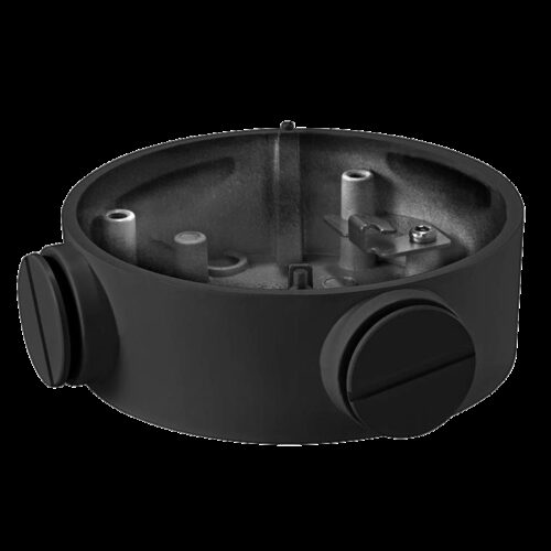 Anschlussbox - Für Bullet-Kameras - Geeignet für den Außenbereich - Decken- oder Wandinstallation - Farbe schwarz - Kabelstift