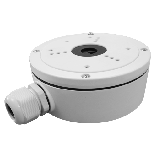 Anschlussbox - Für Dome- oder Bullet-Kameras - Geeignet für den Außenbereich - Decken- oder Wandinstallation - Kabelstift - Weiß