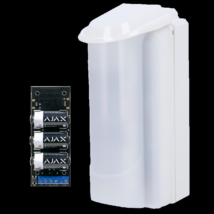 Duevi Energiesparmelder für den Außenbereich - Kompatibel mit Ajax-Transmitter (inklusiv) - Dual PIR und Mikrowelle (24 GHz) - E