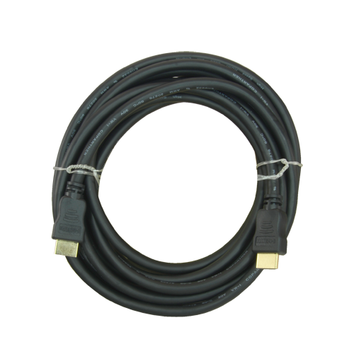 HDMI-Kabel - HDMI Typ A Stecker - Hohe Geschwindigkeit - 5 m - Farbe schwarz - Korrosionsschutz-Steckverbinder