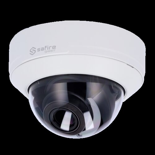 Safire Smart - IP-Dome-Kamera Reihe I2 KI Erweitert - Auflösung 8 Megapixel (3840x2160) - Motorisiertes Objektiv 2.8-12 mm | Aud