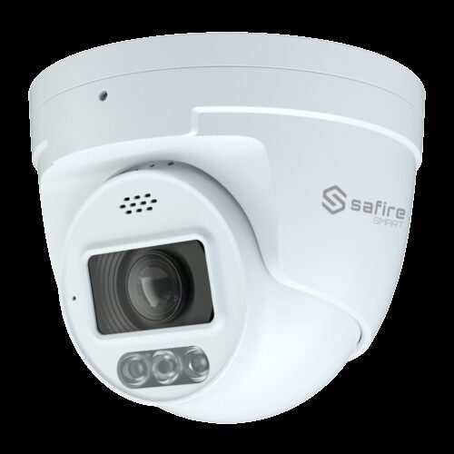 Safire Smart - IP-Turret-Kamera Reihe I1 mit aktiver Abschreckung - Auflösung 4 Megapixel (2566x1440) - Objektiv 2.8-12 mm | MIC
