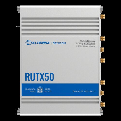Teltonika Router 5G Industriell - 5G Sub-6Ghz SA/NSA  - Dual-SIM-Doppelmodem  - WLAN 5 - GNSS-Positionierung - 5 Ethernet Anschl